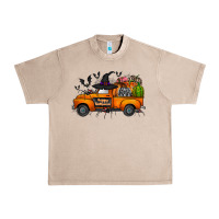 French Oak happy halloween truck Urban Heavy Tee - CowhideDigitalArt