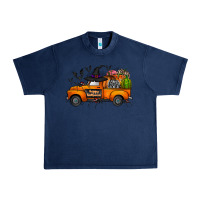 Navy happy halloween truck Urban Heavy Tee - CowhideDigitalArt