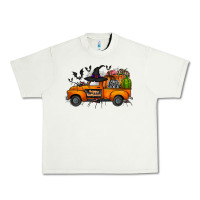Pistachio happy halloween truck Urban Heavy Tee - CowhideDigitalArt
