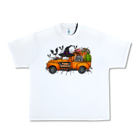 White happy halloween truck Urban Heavy Tee - CowhideDigitalArt