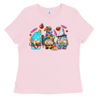 Bubblegum Pink teacher gnomes Ladies Tee - AdoDesignShop