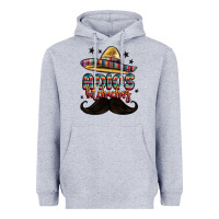 Heather Grey adios bitchachos Heavyweight Hoodie - MaliasSmallBusiness