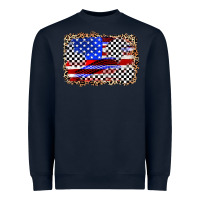 Navy race american flag Heavyweight Sweatshirt - Zillion Design Studio