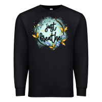 Black just breathe Premium Sweatshirt - MaliasSmallBusiness