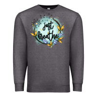 Charcoal Heather just breathe Premium Sweatshirt - MaliasSmallBusiness