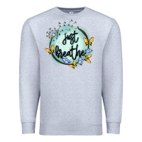 Heather Grey just breathe Premium Sweatshirt - MaliasSmallBusiness