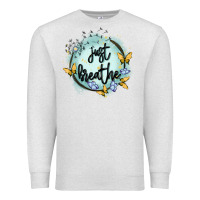 Oatmeal Heather just breathe Premium Sweatshirt - MaliasSmallBusiness