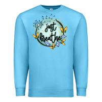 Ocean Blue just breathe Premium Sweatshirt - MaliasSmallBusiness