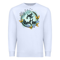 White just breathe Premium Sweatshirt - MaliasSmallBusiness