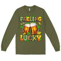 Army Green feeling lucky Long Sleeve Tee - Artiststas
