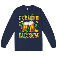 Navy feeling lucky Long Sleeve Tee - Artiststas