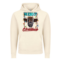 Vintage Artic merry christmas highland calf baby cow Vintage Hoodie - RanaPortraitStore