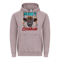Vintage Zinc merry christmas highland calf baby cow Vintage Hoodie - RanaPortraitStore