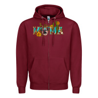 Burgundy western mama cow Zipper Hoodie - Artiststas
