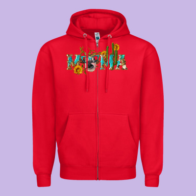 Western Mama Cow Zipper Hoodie Designed By Artiststas