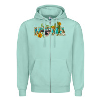 Seafoam western mama cow Zipper Hoodie - Artiststas