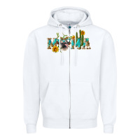 White western mama cow Zipper Hoodie - Artiststas