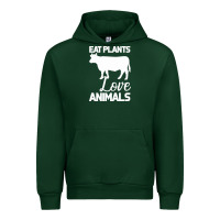 Forest Green Eat Plants Love Animals Urban Hoodie - Bettercallsaul