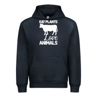 Navy Eat Plants Love Animals Urban Hoodie - Bettercallsaul