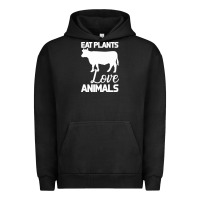Pigment Black Eat Plants Love Animals Urban Hoodie - Bettercallsaul