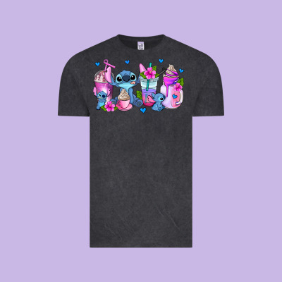 Stitch Coffee Cups Vintage Tee Designed By Adodesignshop