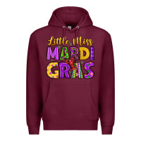 Burgundy little miss mardi gras Premium Hoodie - LillyAllenDesigns