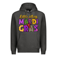 Charcoal Heather little miss mardi gras Premium Hoodie - LillyAllenDesigns