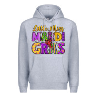 Heather Grey little miss mardi gras Premium Hoodie - LillyAllenDesigns