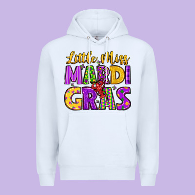 Little Miss Mardi Gras Premium Hoodie Designed By Lillyallendesigns