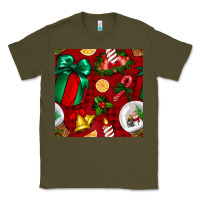 Army Green christmas snow globe seamless pattern Classic Tee - BundleAndBundleShop