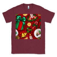 Burgundy christmas snow globe seamless pattern Classic Tee - BundleAndBundleShop