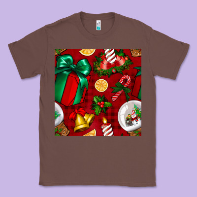 Christmas Snow Globe Seamless Pattern Classic Tee Designed By Bundleandbundleshop