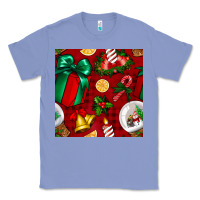 Colony Blue christmas snow globe seamless pattern Classic Tee - BundleAndBundleShop