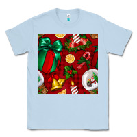 Dusty Blue christmas snow globe seamless pattern Classic Tee - BundleAndBundleShop