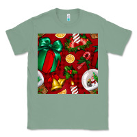 Sage christmas snow globe seamless pattern Classic Tee - BundleAndBundleShop