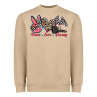 Mushroom peace love racing Heavyweight Sweatshirt - Zillion Design Studio