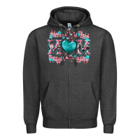 Charcoal Heather cherry blossoms mom Zipper Hoodie - Artiststas