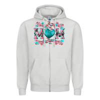 Dove Grey cherry blossoms mom Zipper Hoodie - Artiststas