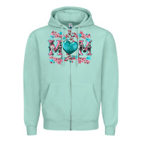 Seafoam cherry blossoms mom Zipper Hoodie - Artiststas