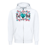 White cherry blossoms mom Zipper Hoodie - Artiststas