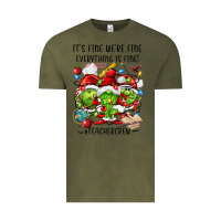 Vintage Olive it's fine we're fine everythıng is fine! Vintage Tee - FaDigitalArtStudio