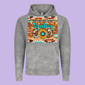 I'm Just Out Here Trusting God Vintage Hoodie Designed By Jahusdesignshop