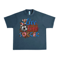 Midnight Navy live love soccer Urban Heavy Tee - HRA Design Shop