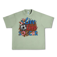 Oil Green live love soccer Urban Heavy Tee - HRA Design Shop