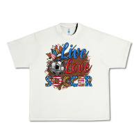 Pistachio live love soccer Urban Heavy Tee - HRA Design Shop