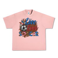 Salmon live love soccer Urban Heavy Tee - HRA Design Shop