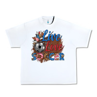 White live love soccer Urban Heavy Tee - HRA Design Shop
