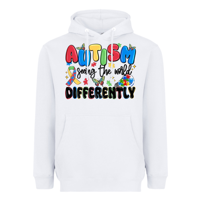 Autism Seeing The World Differently Heavyweight Hoodie by MaliasSmallBusiness | Teevron