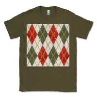 Army Green christmas diamond plaid seamless pattern Classic Tee - BundleAndBundleShop