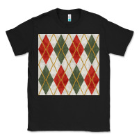 Black christmas diamond plaid seamless pattern Classic Tee - BundleAndBundleShop